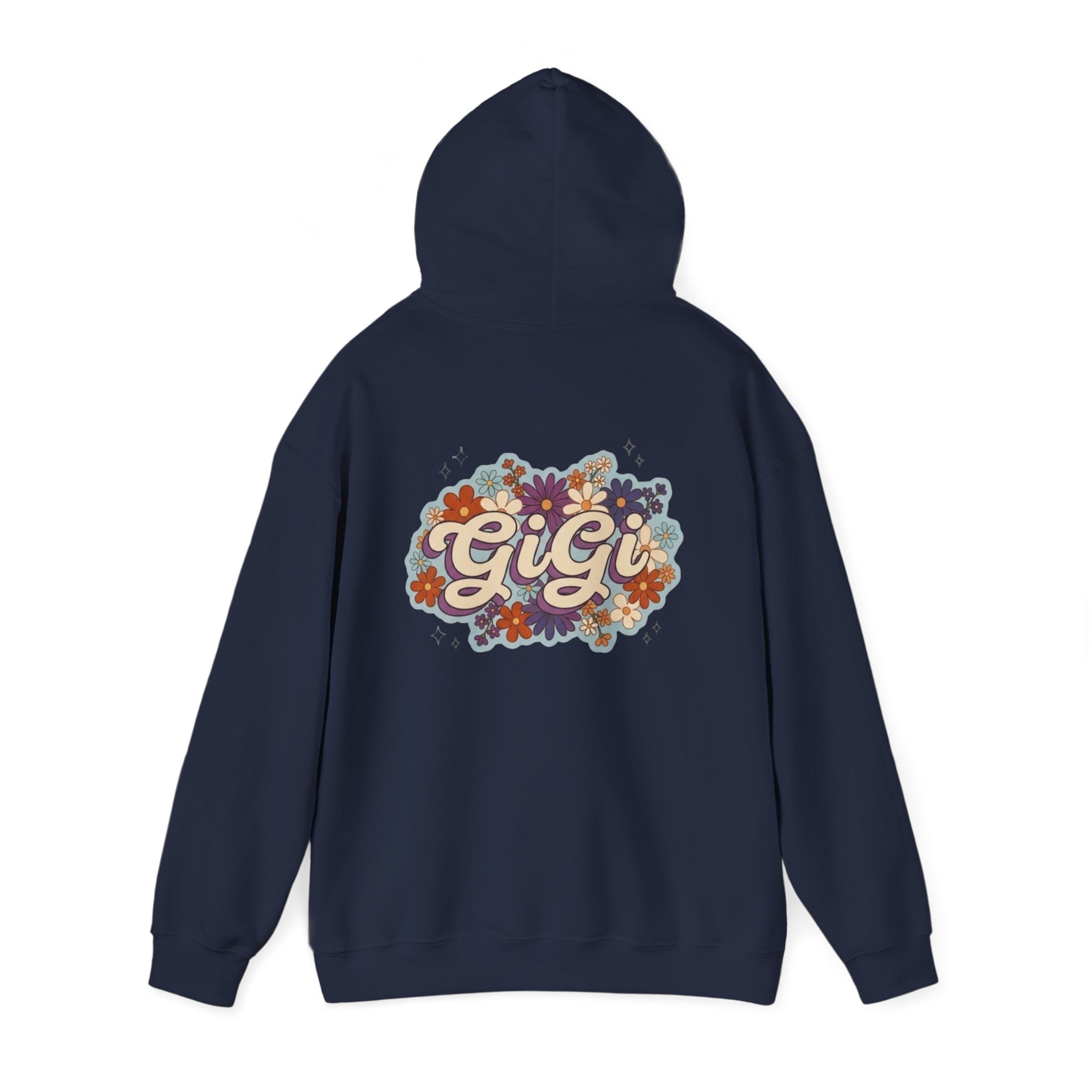 Gigi Floral Retro Hoodie — Vintage Script Flower Design