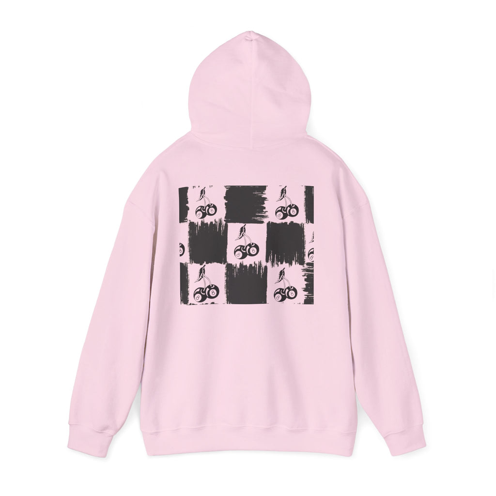 Cherry Checkerboard Hoodie —  Pattern Hooded Sweatshirt