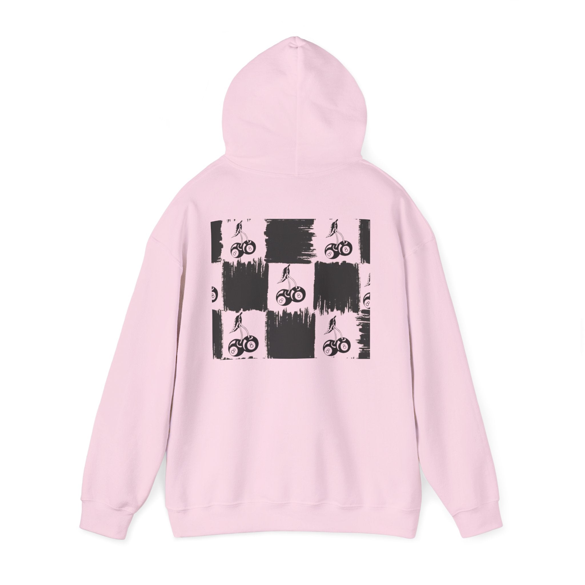 Cherry Checkerboard Hoodie —  Pattern Hooded Sweatshirt