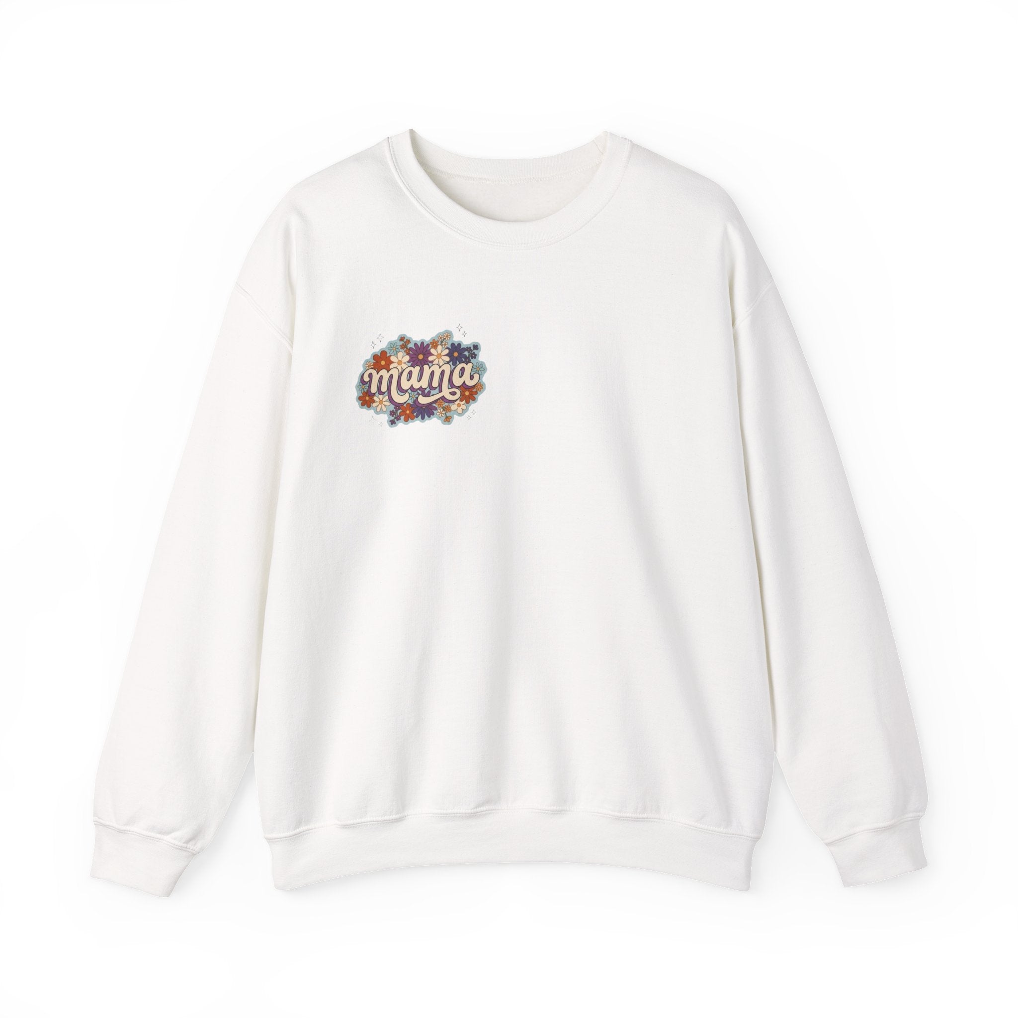 Mama Floral Crewneck Sweatshirt — Retro Floral "Mama" Pullover