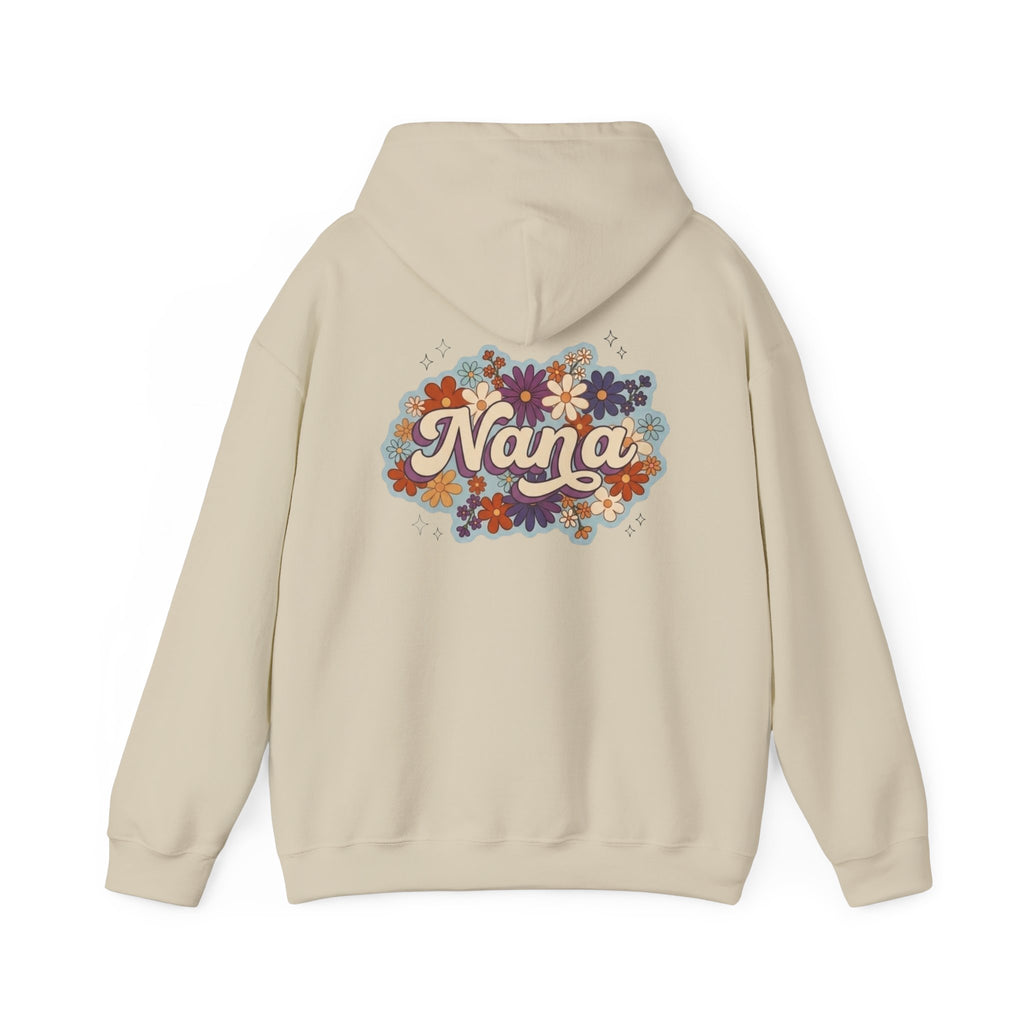 Nana Floral Hoodie — Retro Vintage Flower Grandma Sweatshirt