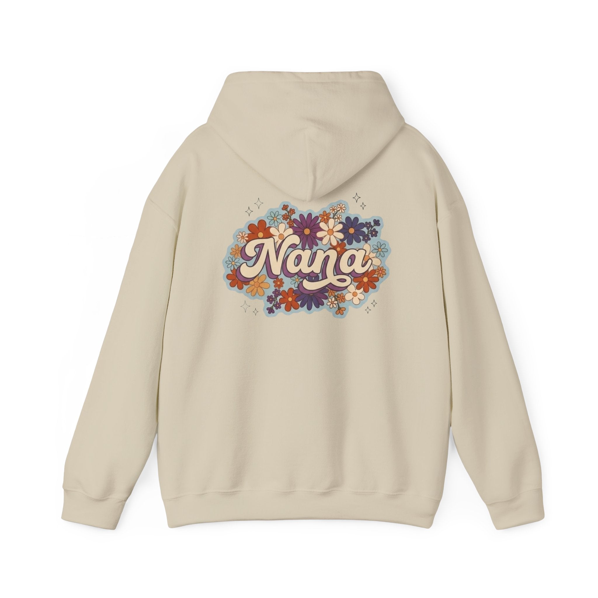 Nana Floral Hoodie — Retro Vintage Flower Grandma Sweatshirt