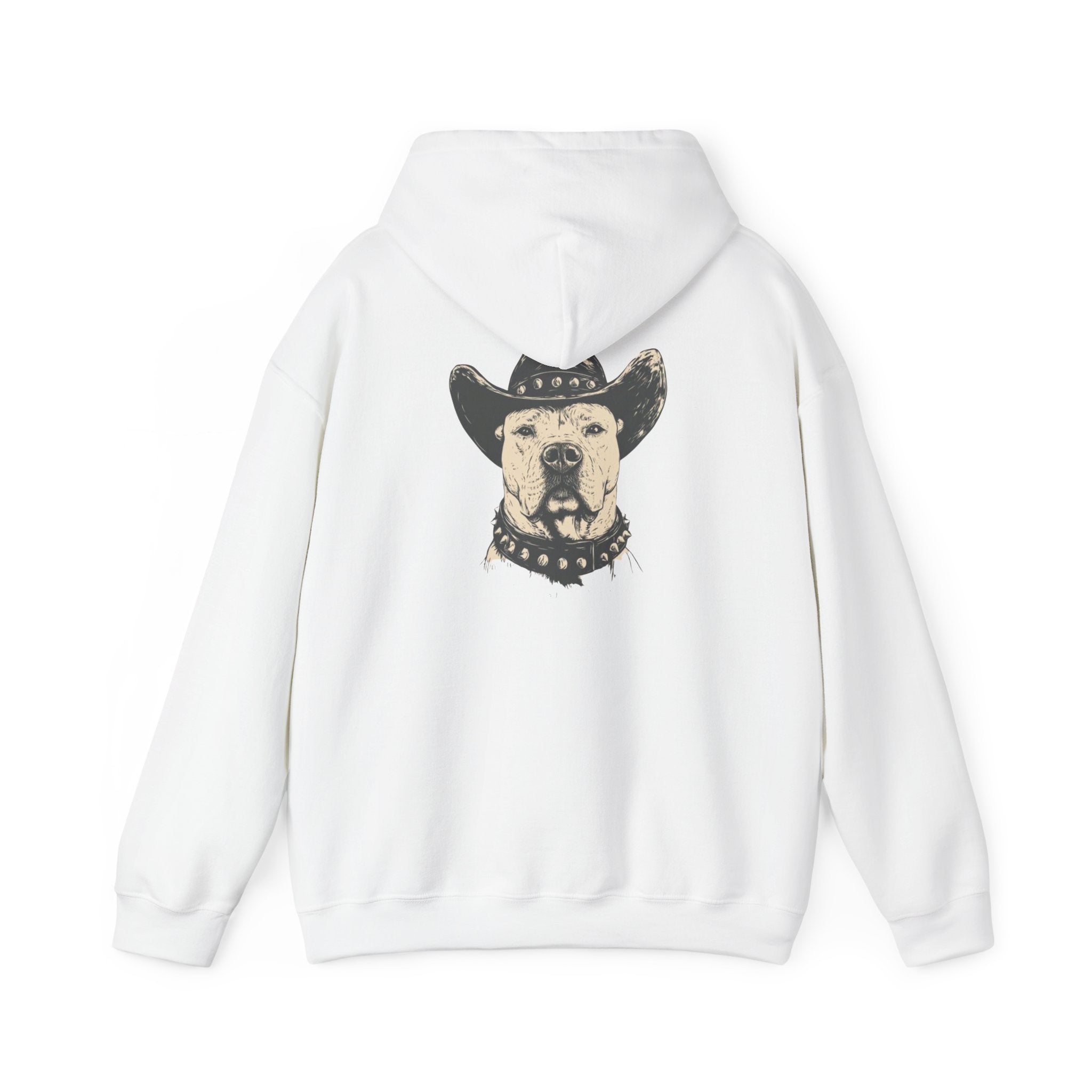 Cowboy Dog Hoodie — Western Pitbull Graphic Hooded Sweatshirt
