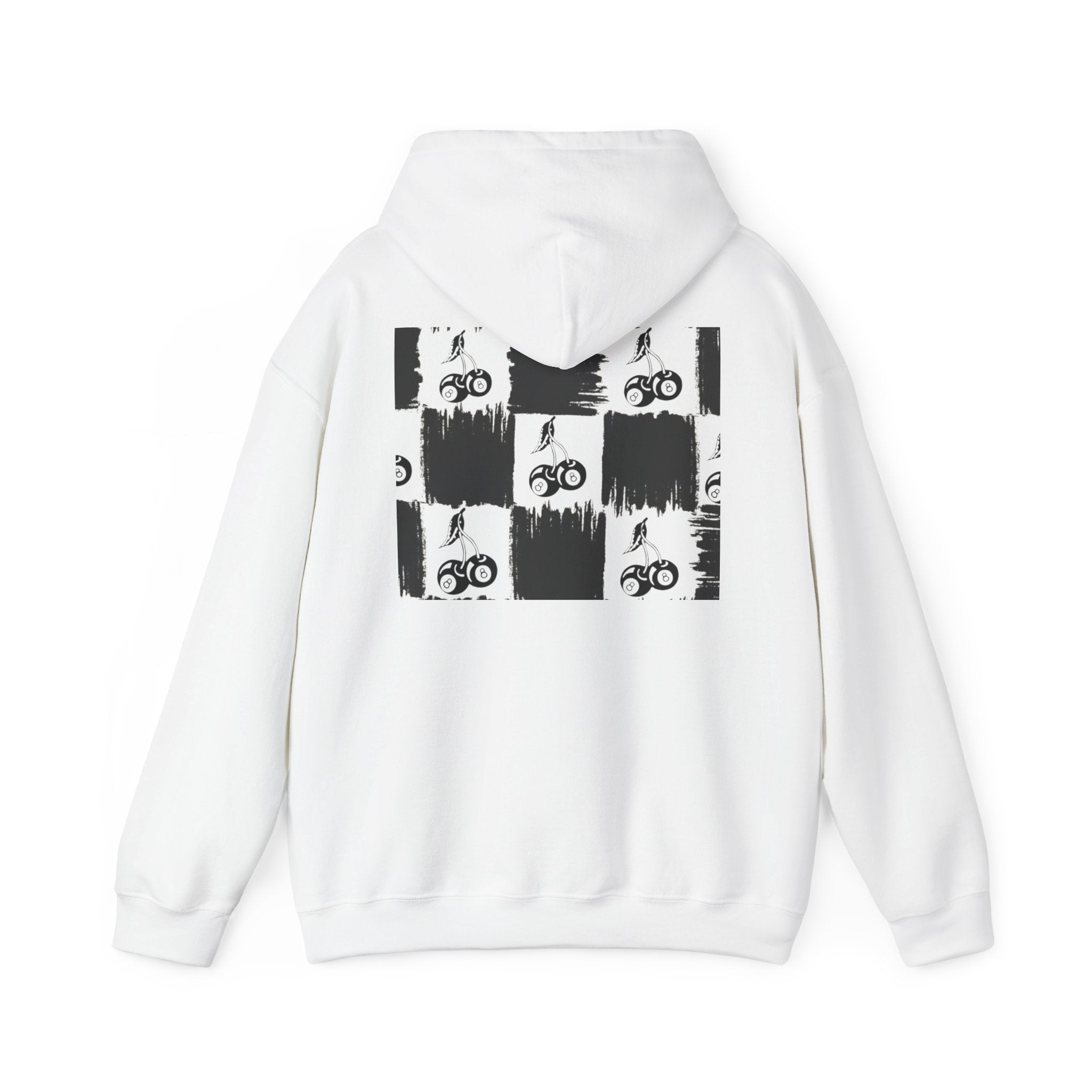 Cherry Checkerboard Hoodie —  Pattern Hooded Sweatshirt