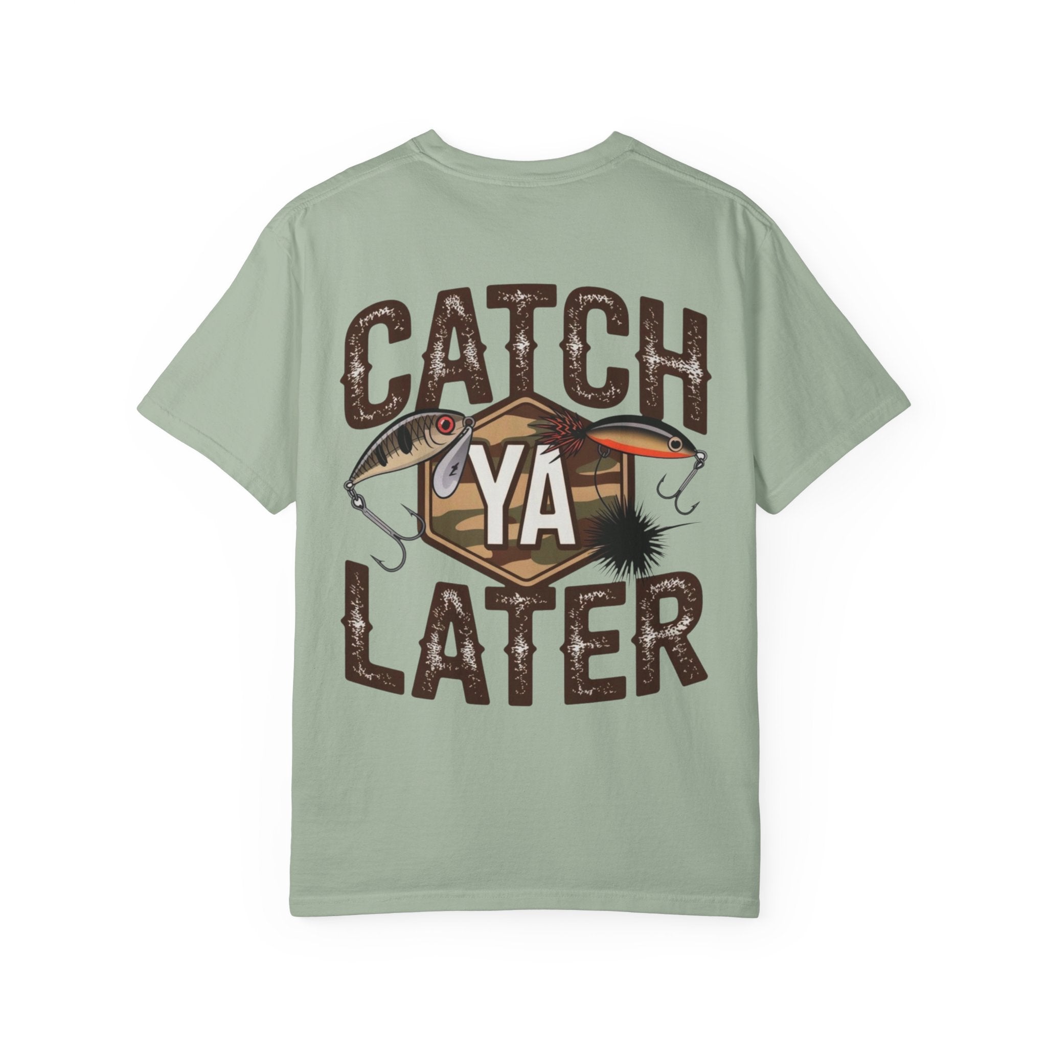 Catch Ya Later Fishing T-Shirt — Retro Lures & Camo Graphic Tee