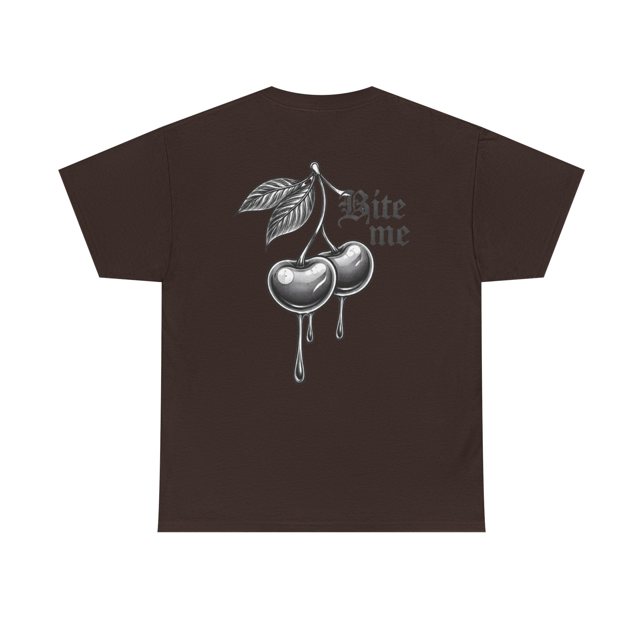 Bite Me Cherry Tee — Dripping Cherry Graphic T-Shirt