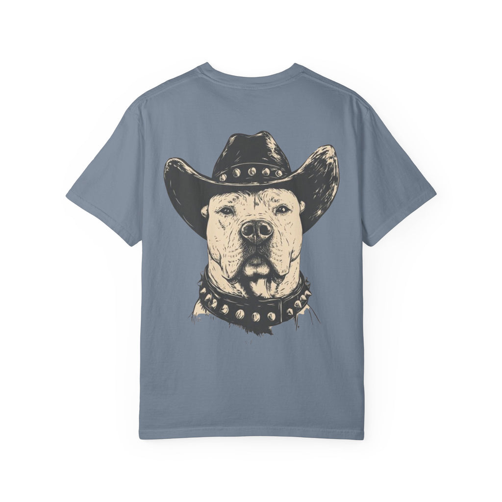 Cowboy Pitbull T-Shirt — Vintage Dog with Cowboy Hat Graphic