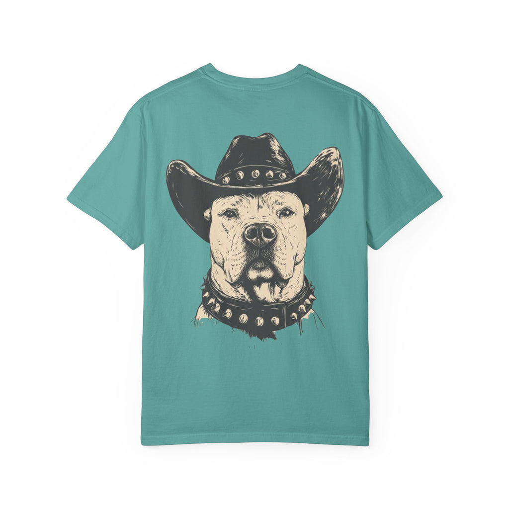 Cowboy Pitbull T-Shirt — Vintage Dog with Cowboy Hat Graphic