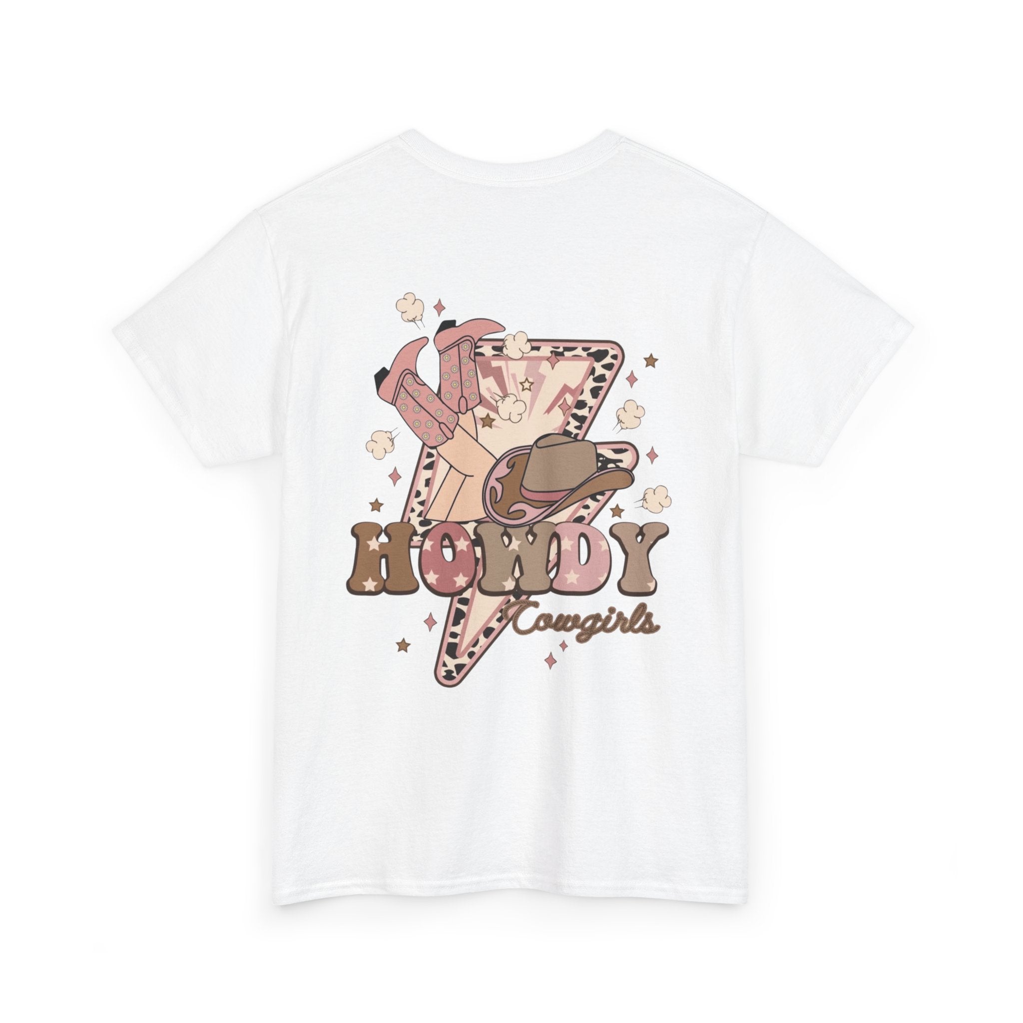 Howdy Cowgirl T-Shirt — Retro Western Lightning Cowgirl Graphic Tee