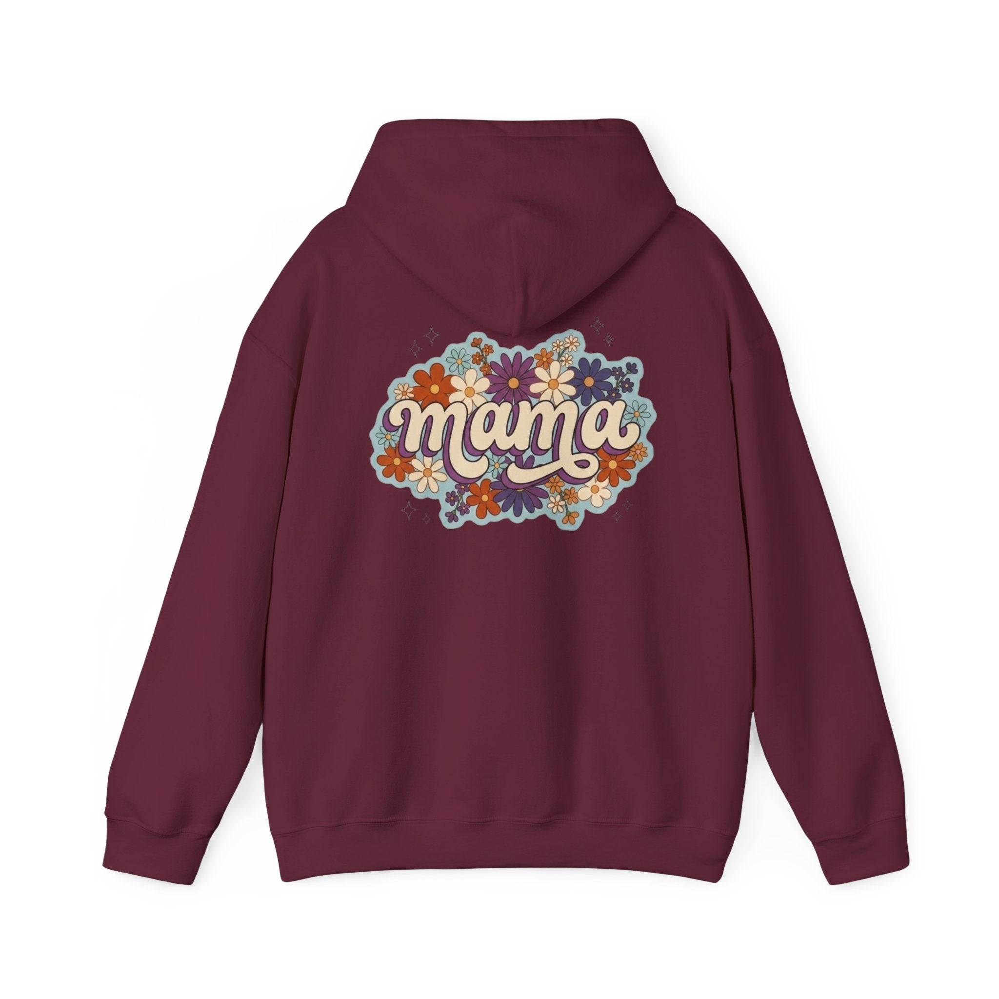 Mama Floral Hoodie — Retro Flower Mom Sweatshirt (Mother's Day Gift)