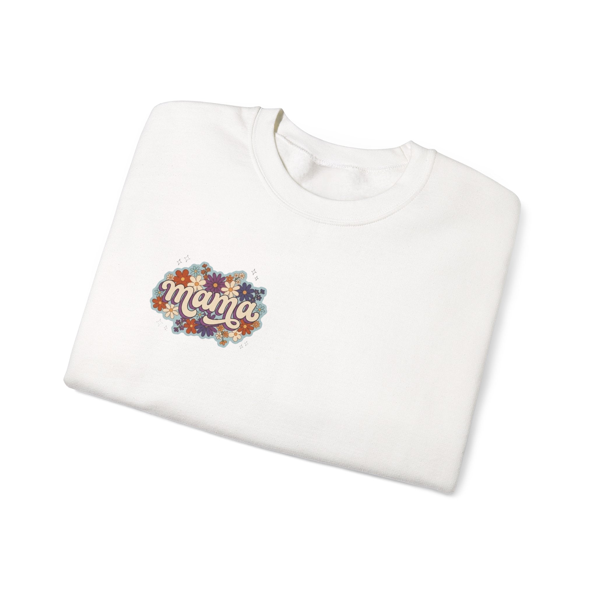 Mama Floral Crewneck Sweatshirt — Retro Floral "Mama" Pullover