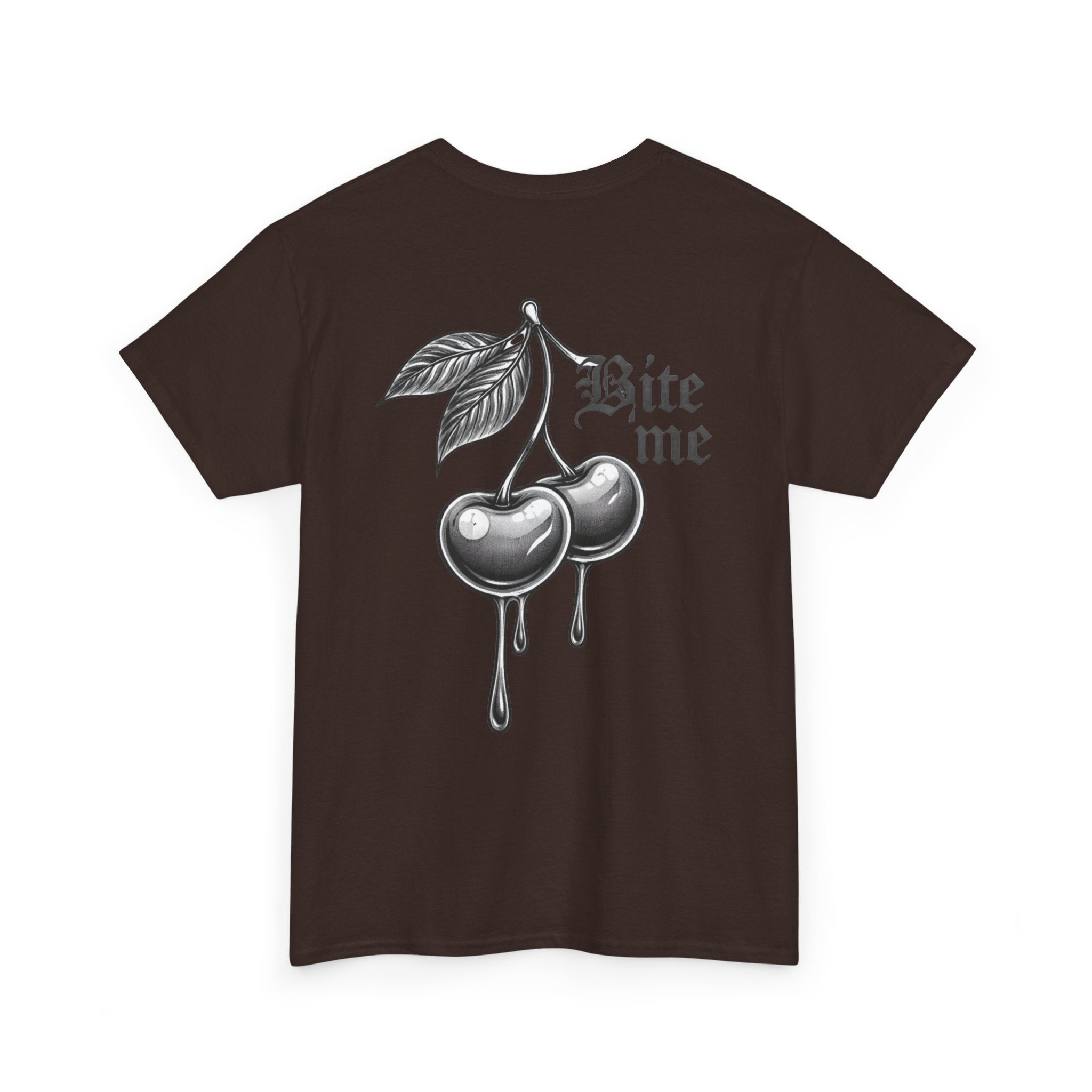 Bite Me Cherry Tee — Dripping Cherry Graphic T-Shirt