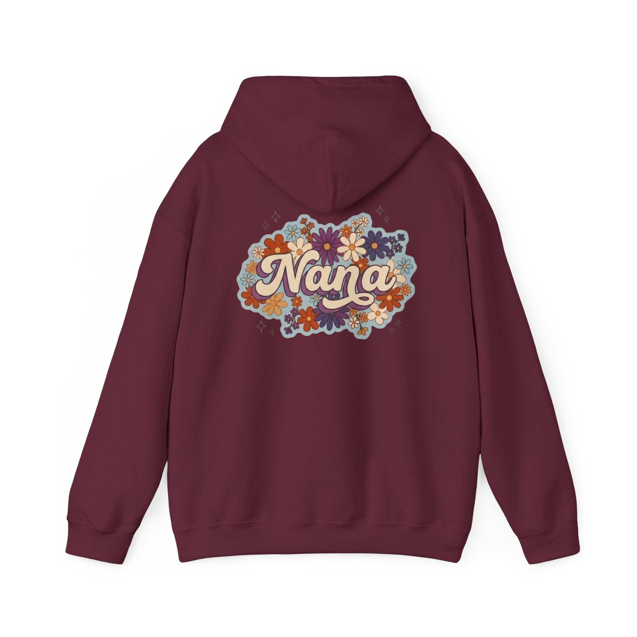 Nana Floral Hoodie — Retro Vintage Flower Grandma Sweatshirt