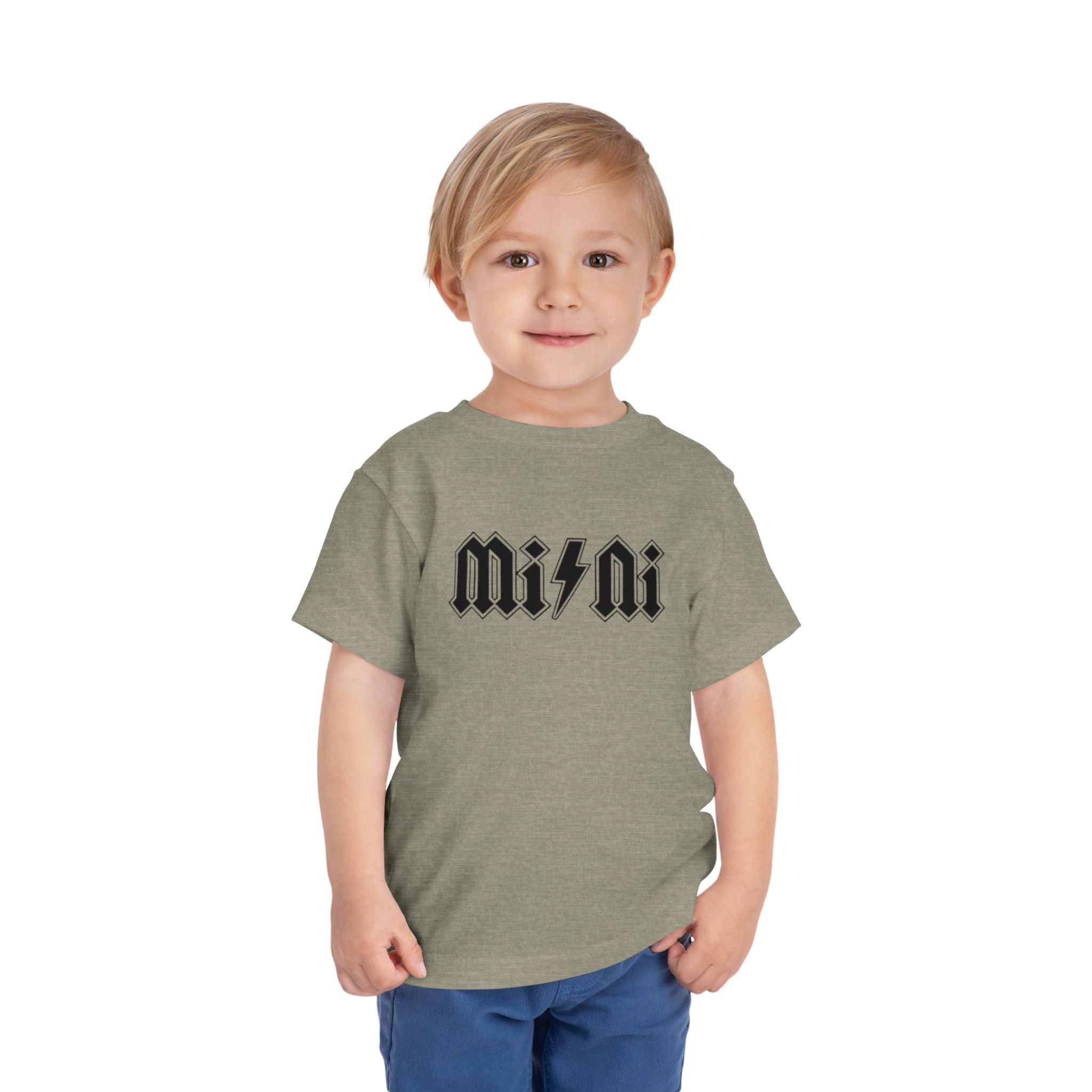 Mini Lightning Toddler Tee — Gothic Rock-Inspired 'Mini' Graphic Shirt