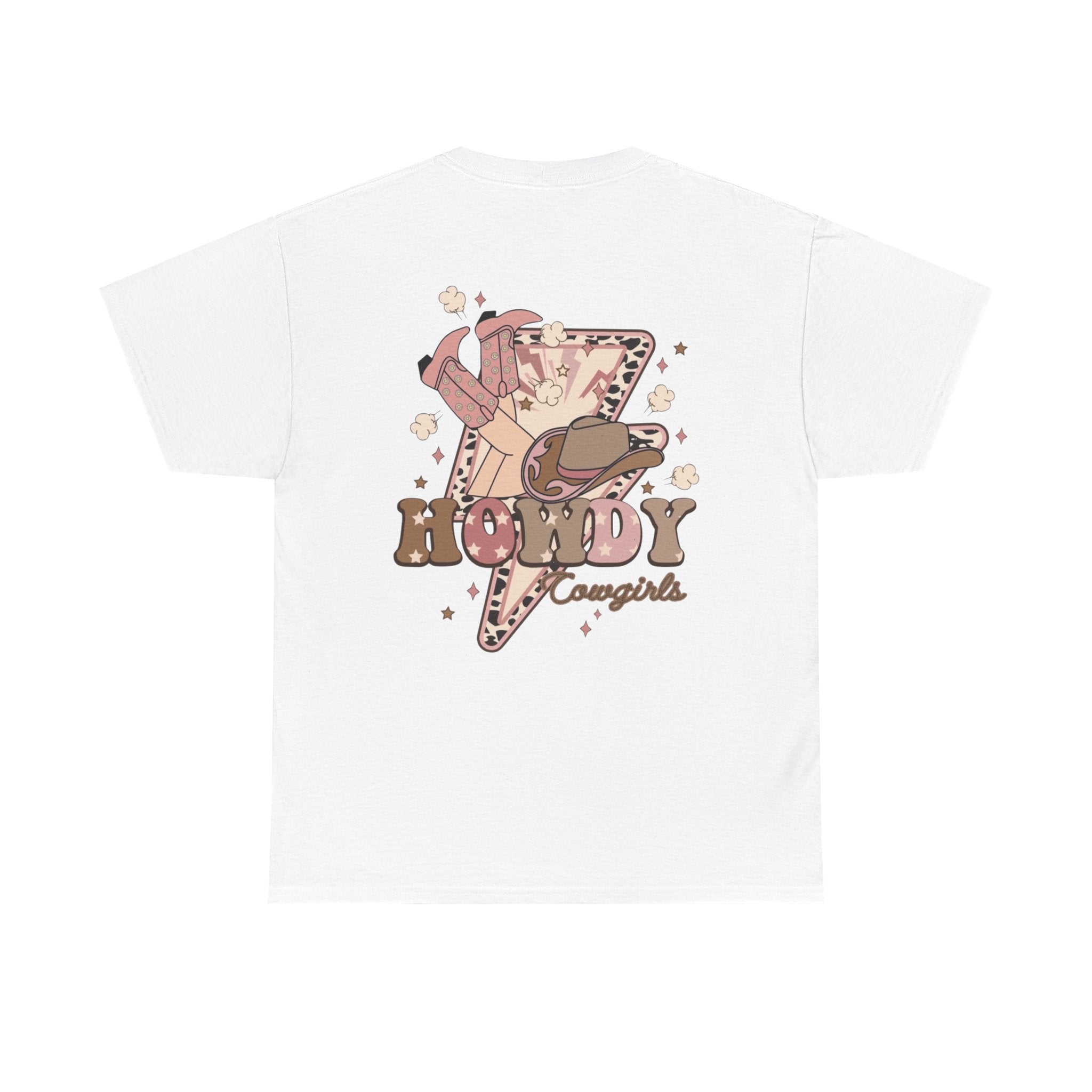 Howdy Cowgirl T-Shirt — Retro Western Lightning Cowgirl Graphic Tee