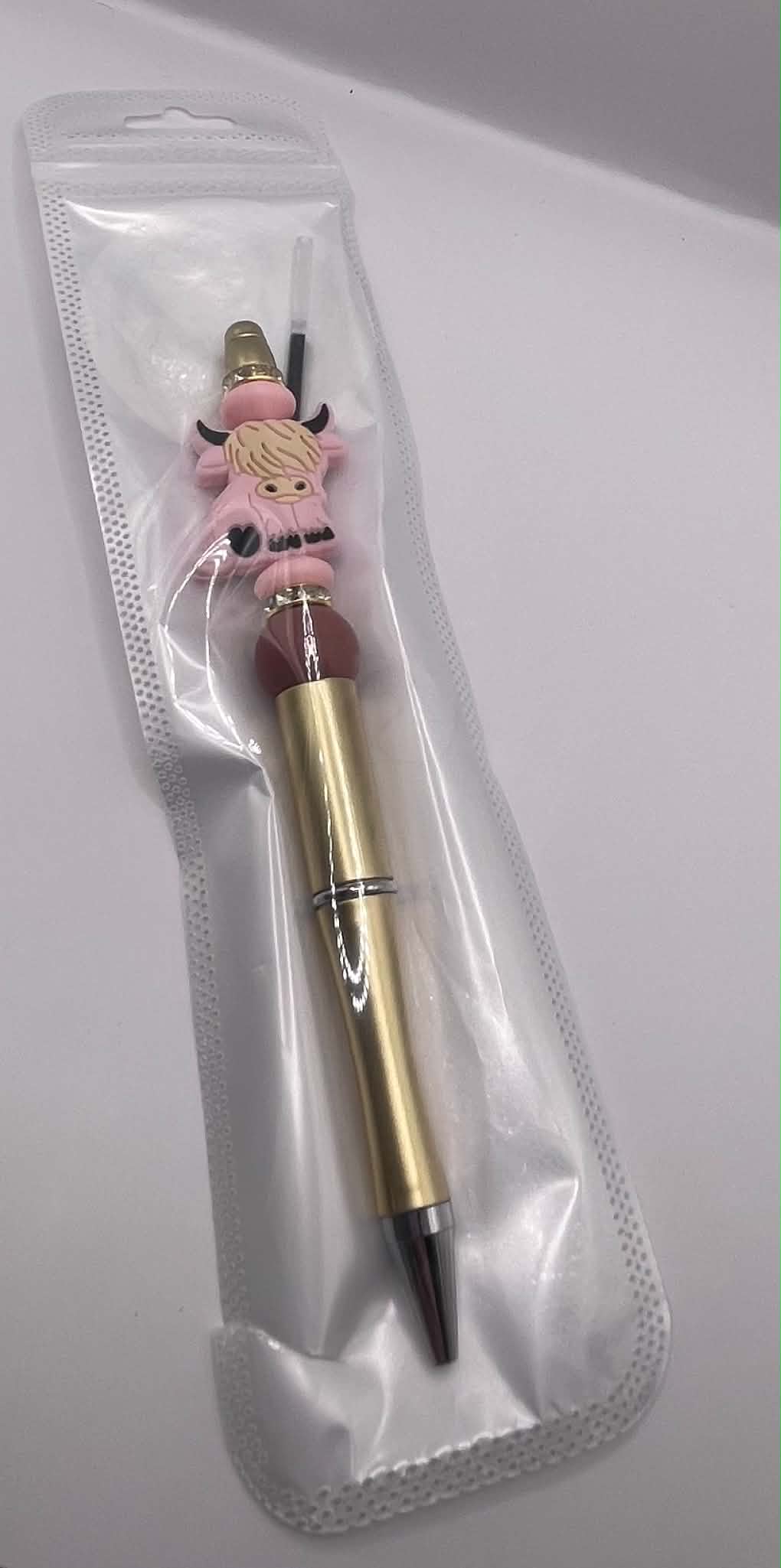 Highland Cow Bead Pen